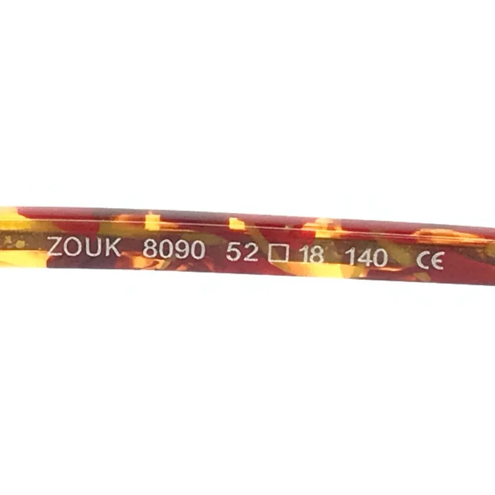 BOZ Eyeglasses Frames ZOUK 8090 Brown Red Cat Eye Semi Rim 52-18-140